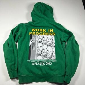 Ripnrpr Rip N Repair Hoodie Sweatshirt Green Mens M Work In Progress Plastic Onl